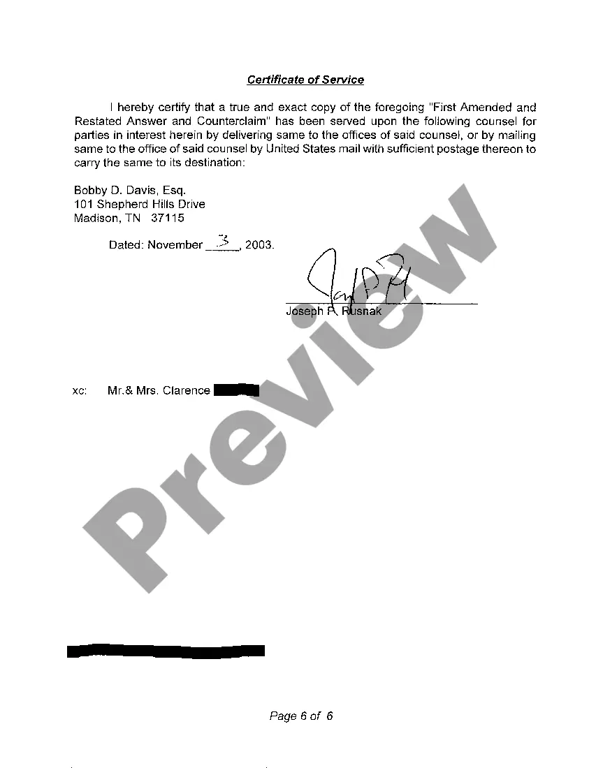 Preview A05 Amended And Restated Answer And Counterclaim