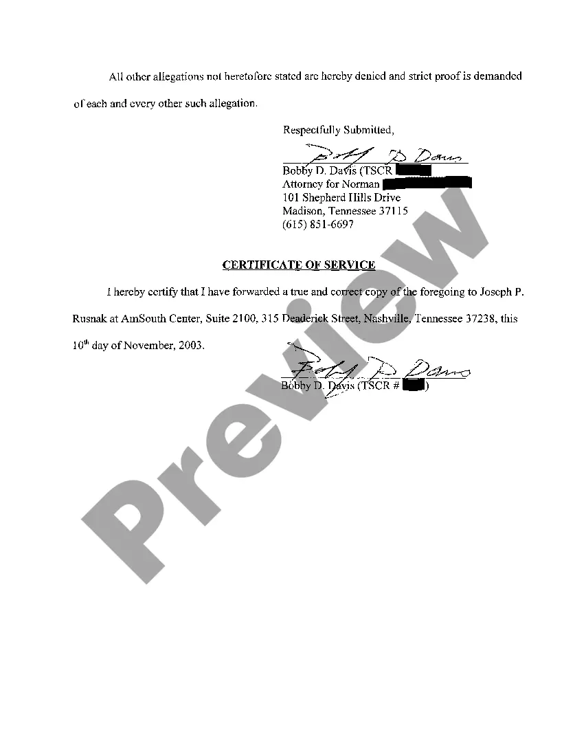 Preview A06 Answer To First Amended And Restated Answer