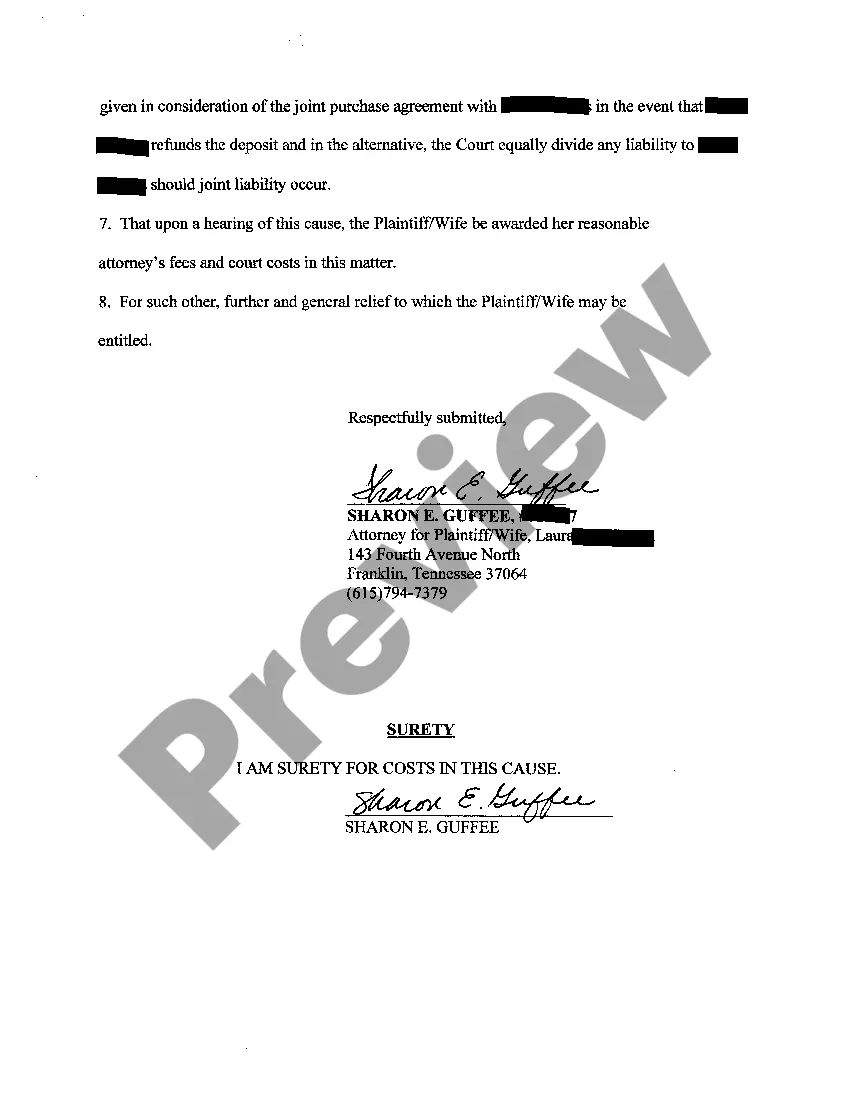 Preview A01 Complaint For Annulment Or Divorce based upon Grounds of Inappropriate Marital Conduct