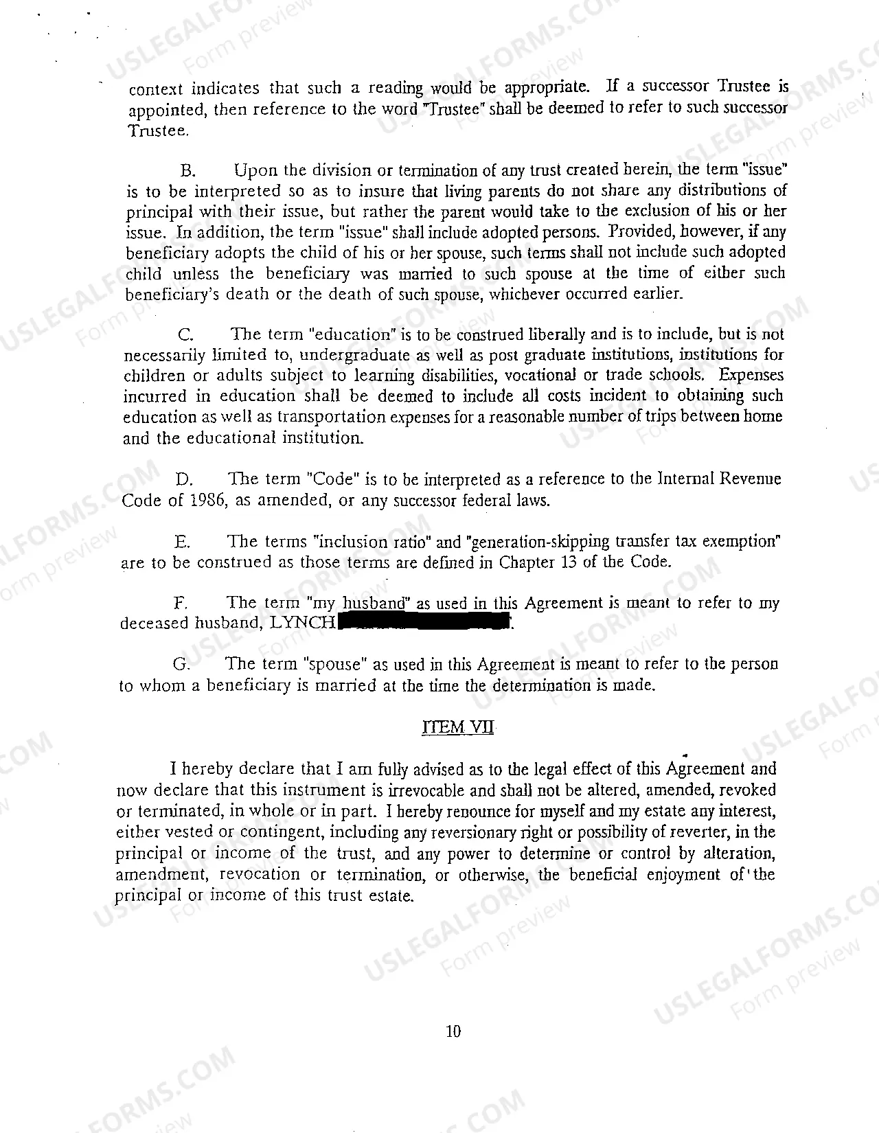 Preview A02 Trust Agreement