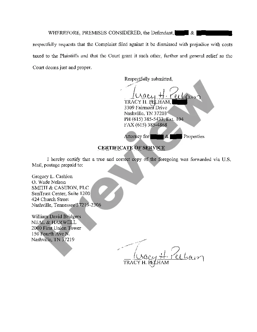 Preview A02 Answer to Compliant to enforce mechanic's lien