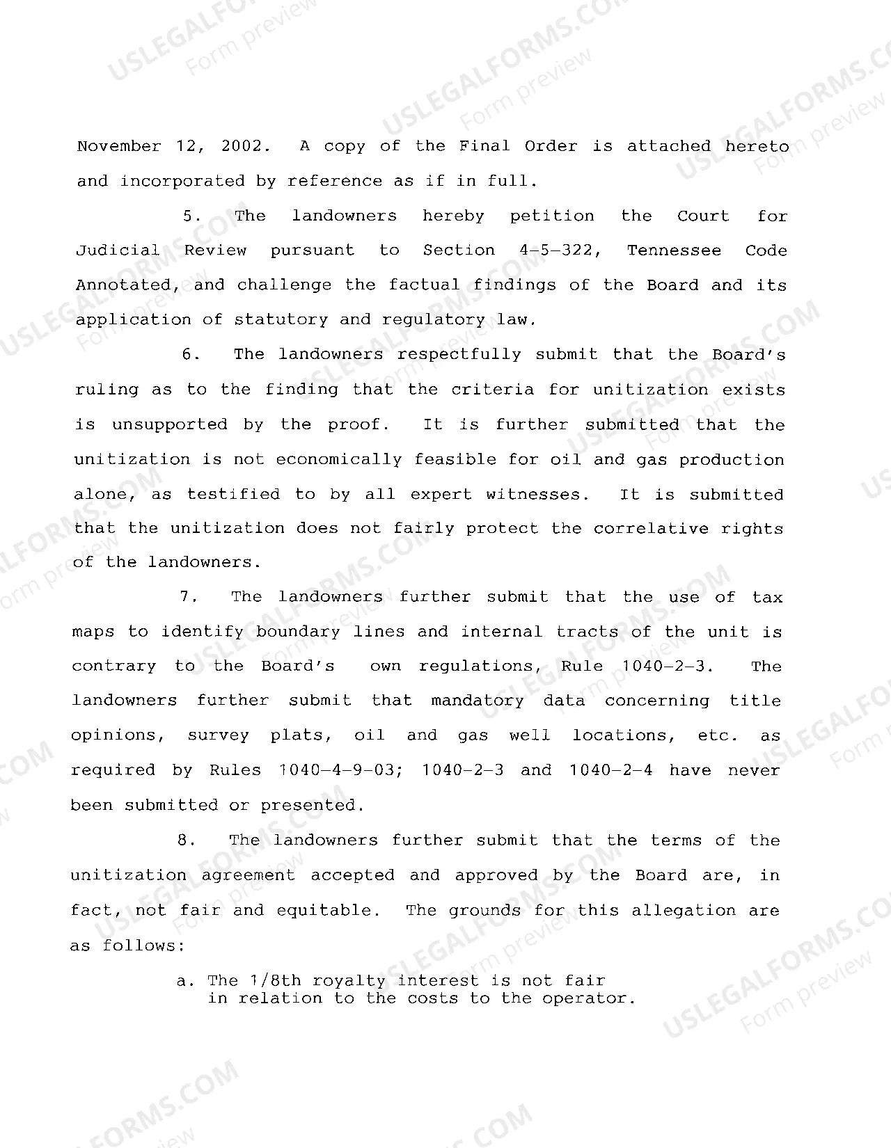 Preview A01 Petition To Review Oil and Gas Board decision