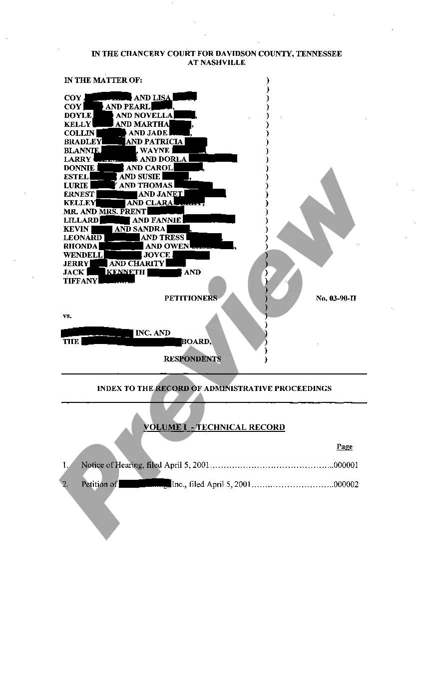 Preview A03 Certification of Administrative Record