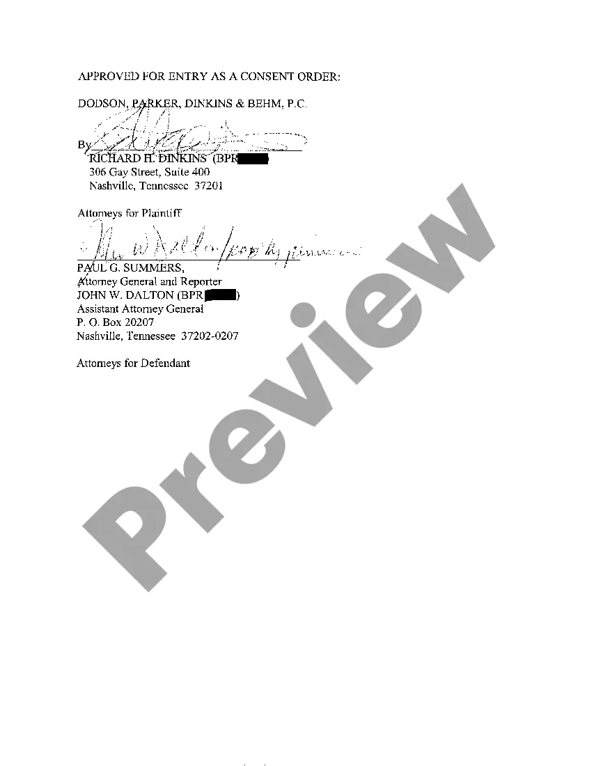 Preview A05 Consent Order regarding Motion to Dismiss Hearing and Response to Motion
