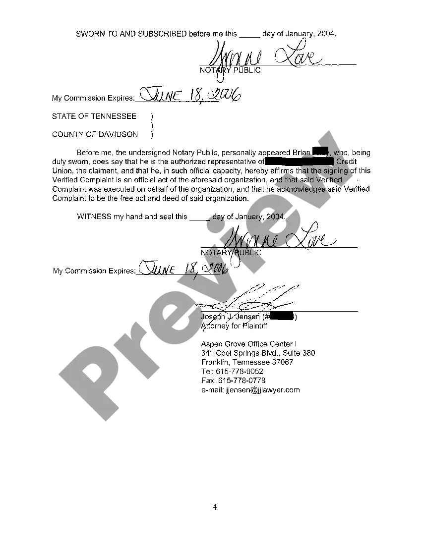 Preview A02 Verified Complaint On Promissory Note