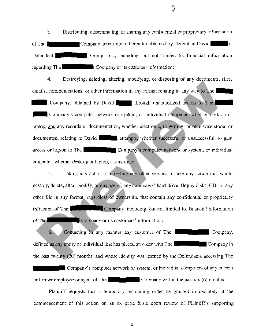 Preview A04 Motion For Temporary Restraining Order