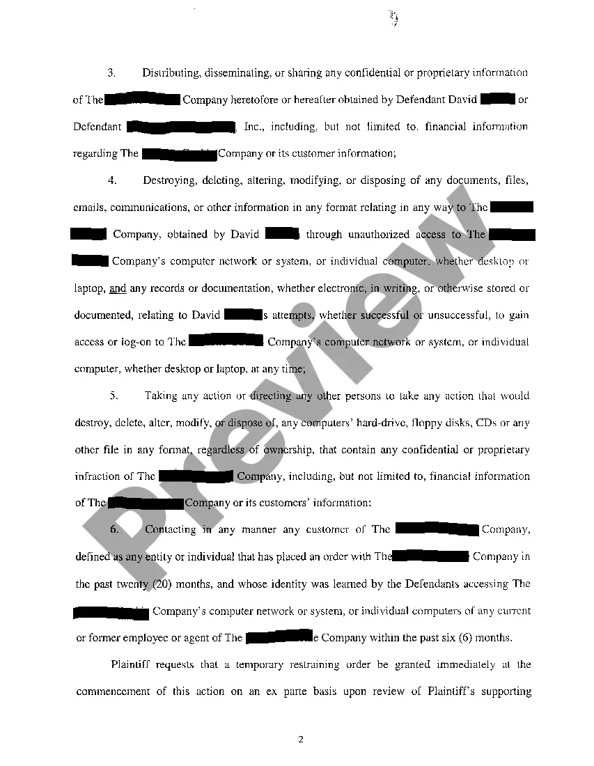 Preview A04 Motion For Temporary Restraining Order