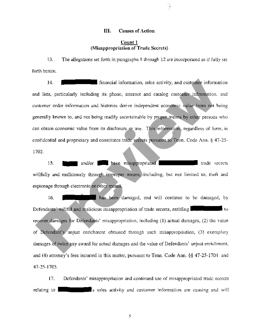 Preview A01 Verified Complaint For Damages And Injunction