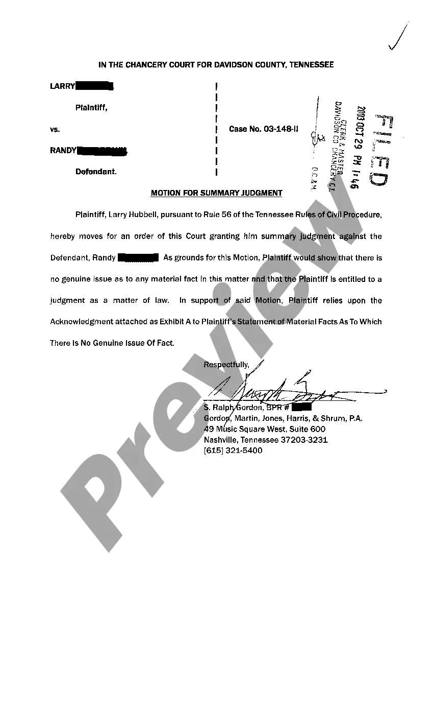 Preview A05 Response For Motion For Judgment