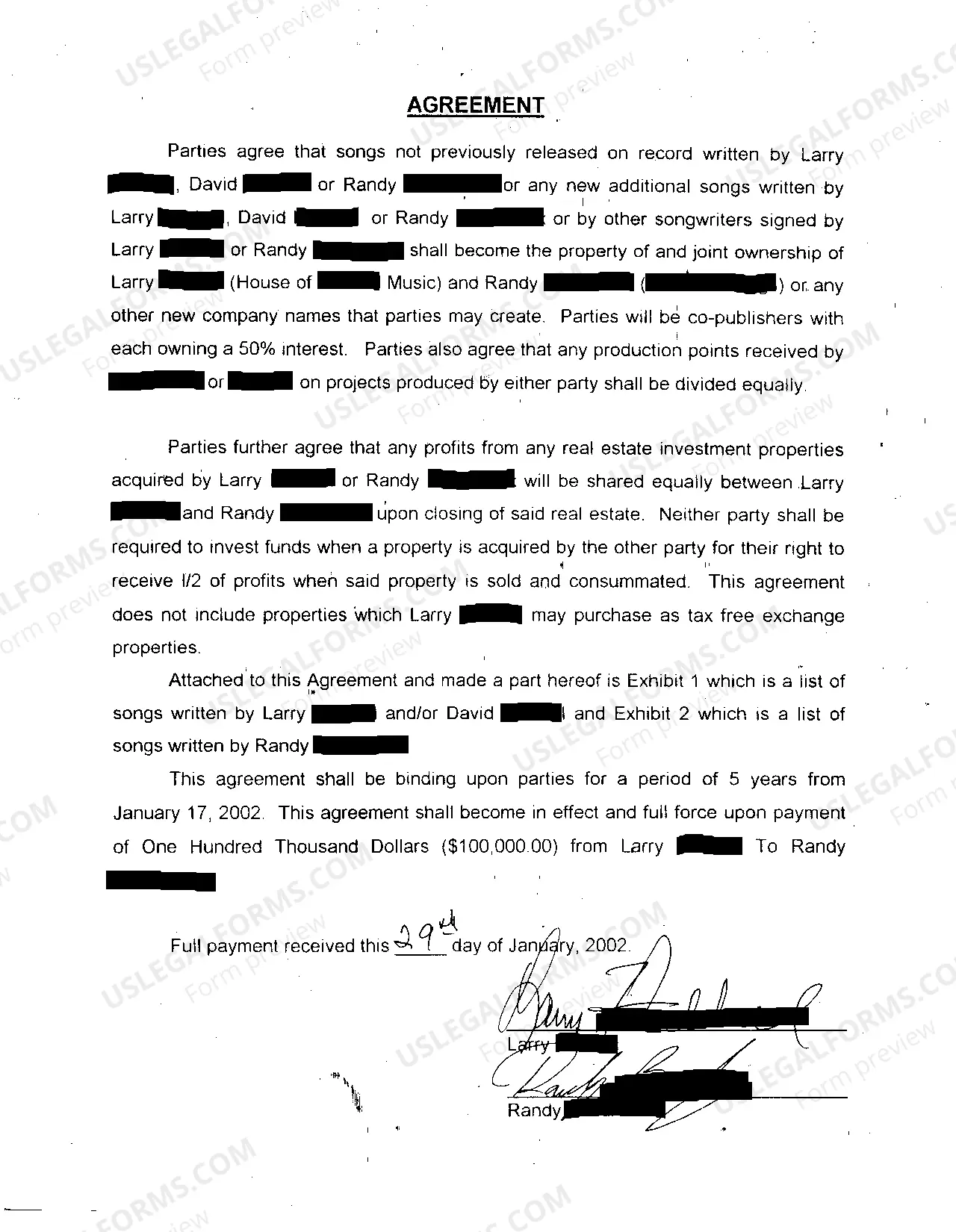 Preview A01 Complaint regarding Breach of Music Publishing Agreement