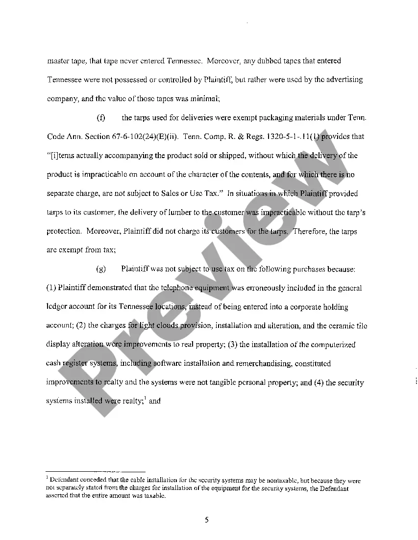 Preview A01 Complaint regarding assessment of sales, use taxes