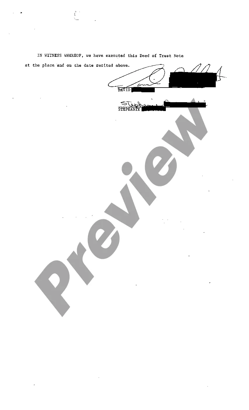 Preview A05 Deed of Trust Note for Monthly Installments on Loan