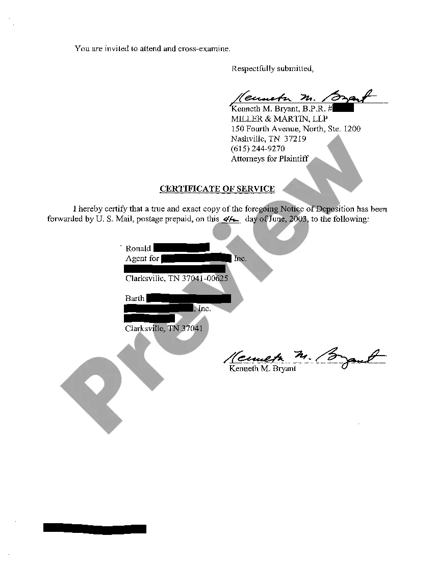 Get A08 Notice of Deposition Preview A08 Notice of Deposition