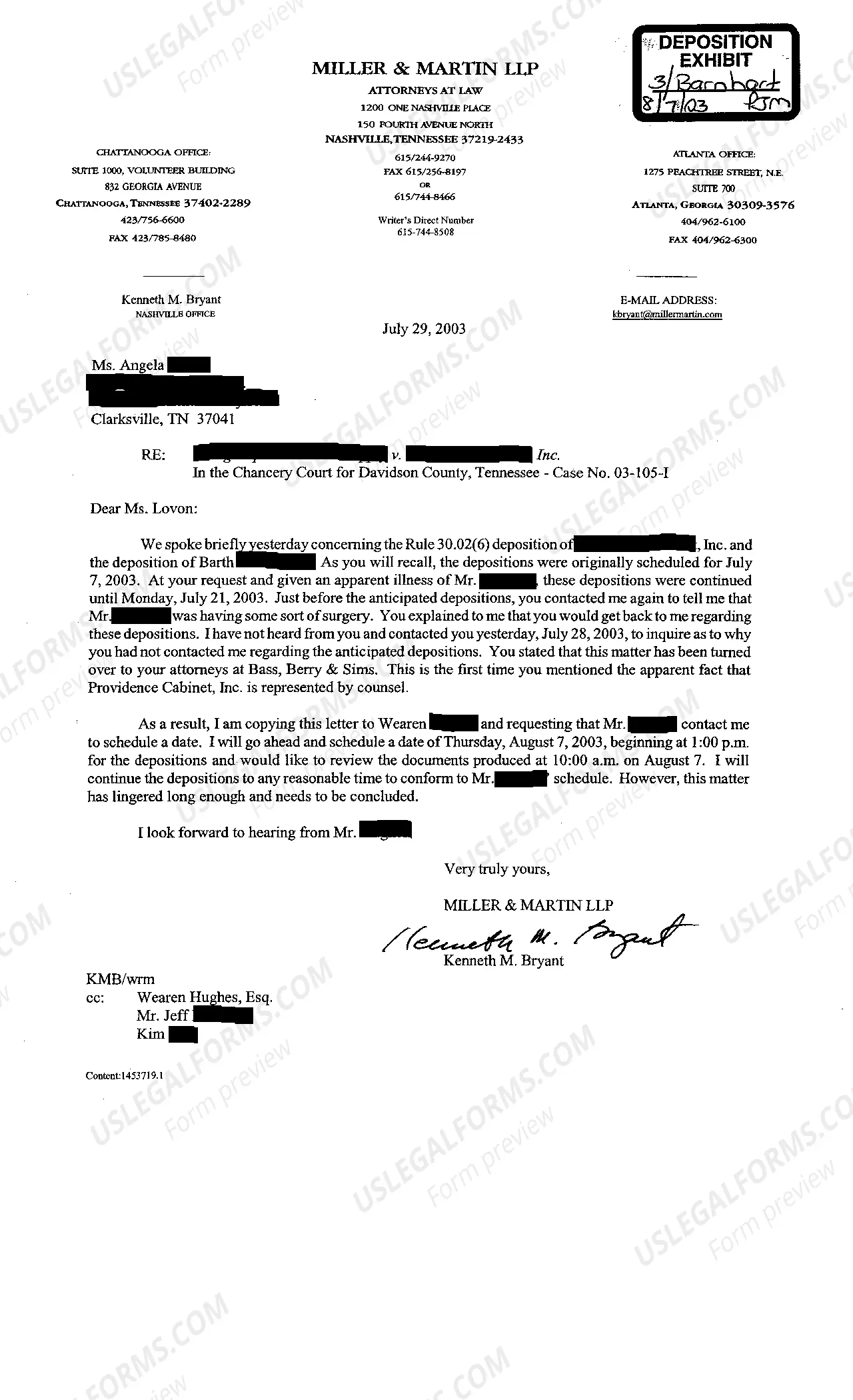 Preview A09 Deposition Exhibit regarding deposition notices