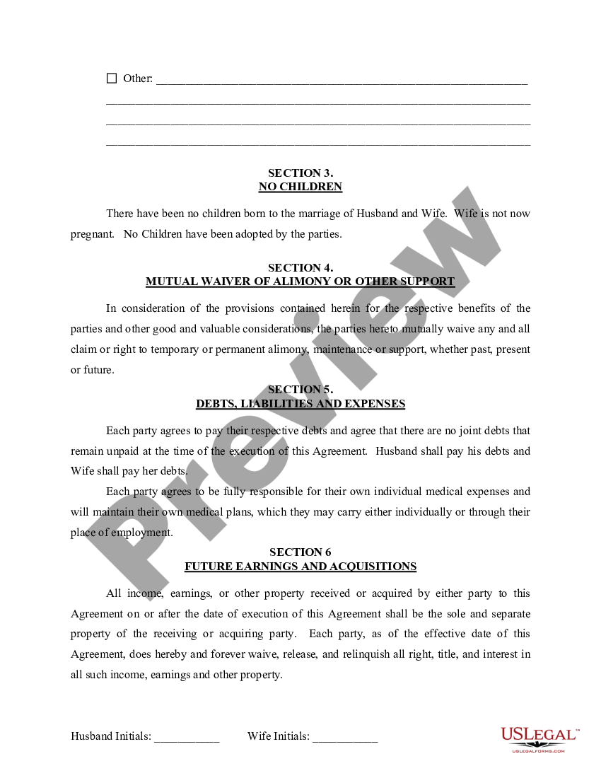 Tennessee Marital Domestic Separation and Property Settlement Agreement ...