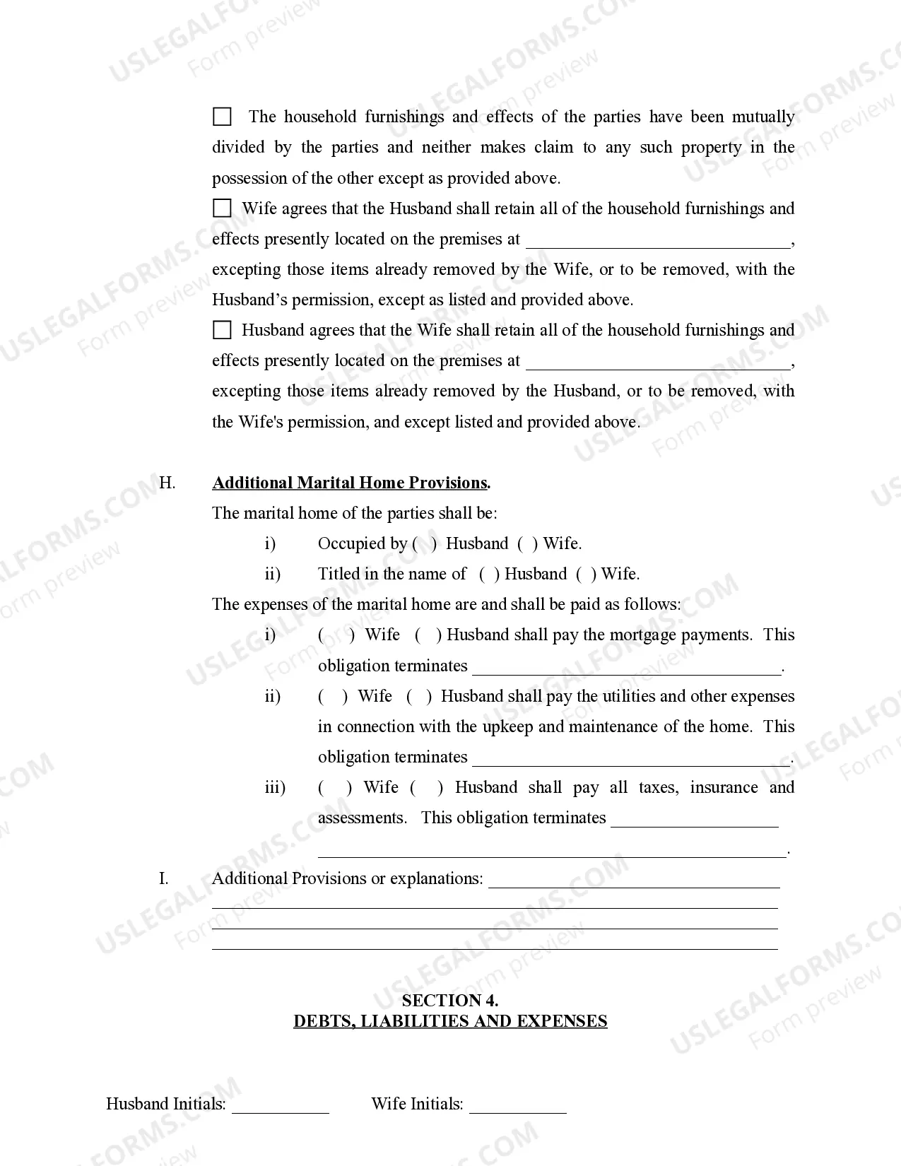 Preview Marital Domestic Separation and Property Settlement Agreement Adult Children Parties May have Joint Property or Debts where Divorce Action Filed