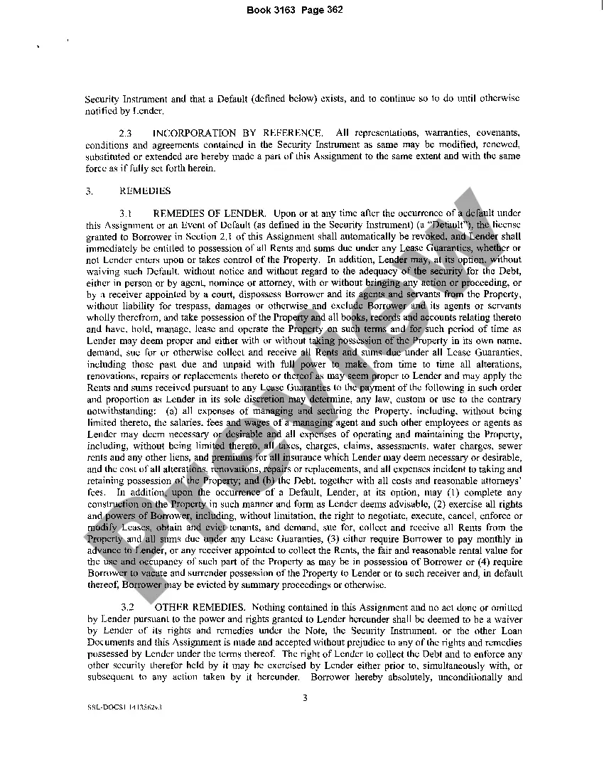 Preview Assignments of Rent And Leases