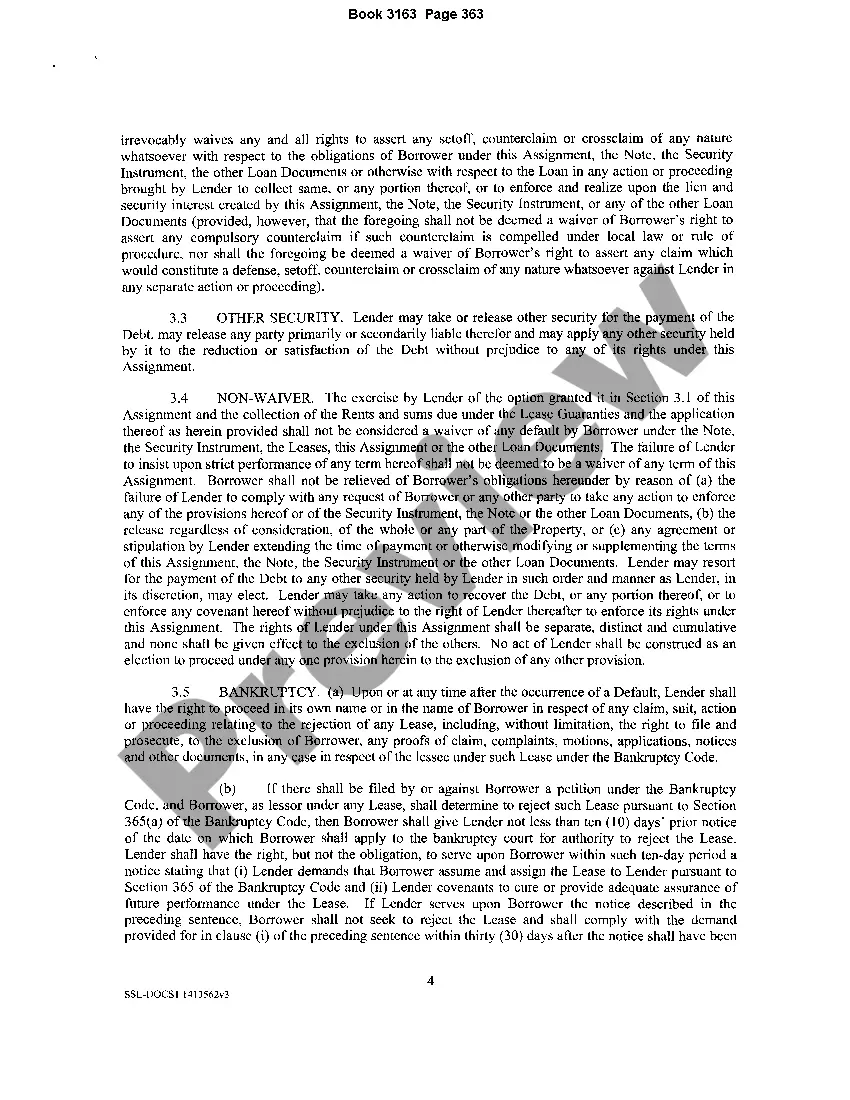 Preview Assignments of Rent And Leases