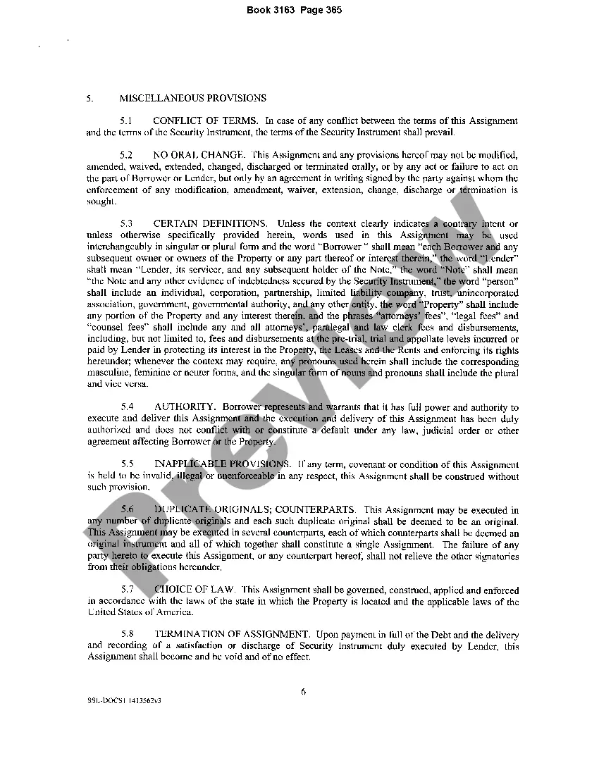 Preview Assignments of Rent And Leases