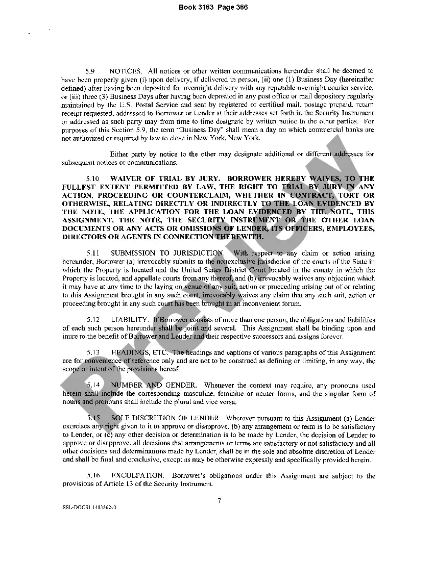 Preview Assignments of Rent And Leases