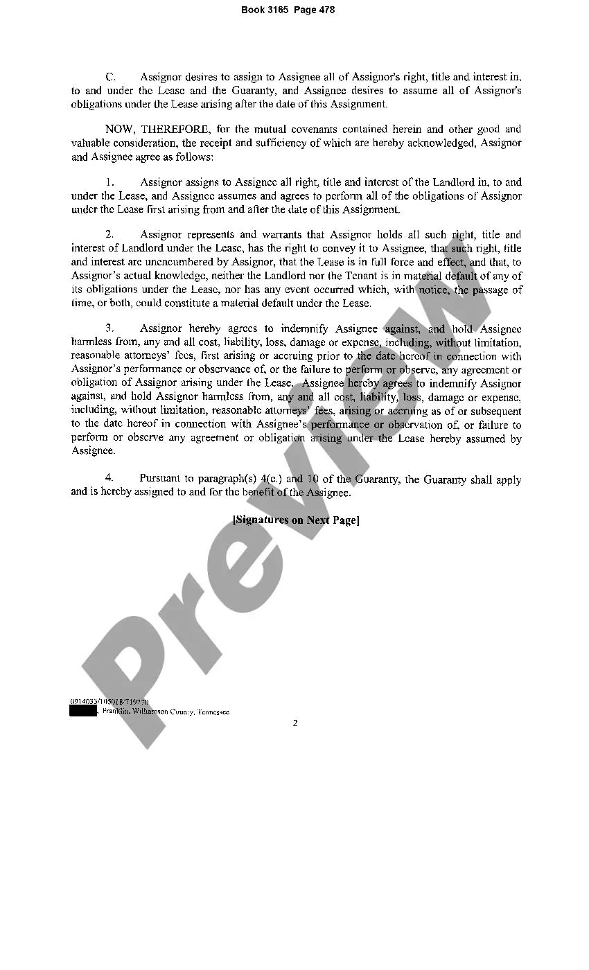 Get Assignments And Assumption of Lease Preview Assignments And Assumption of Lease