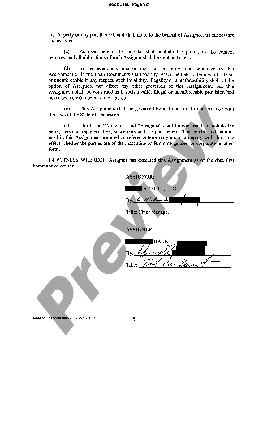 Preview Absolute Assignment of Rents And Leases