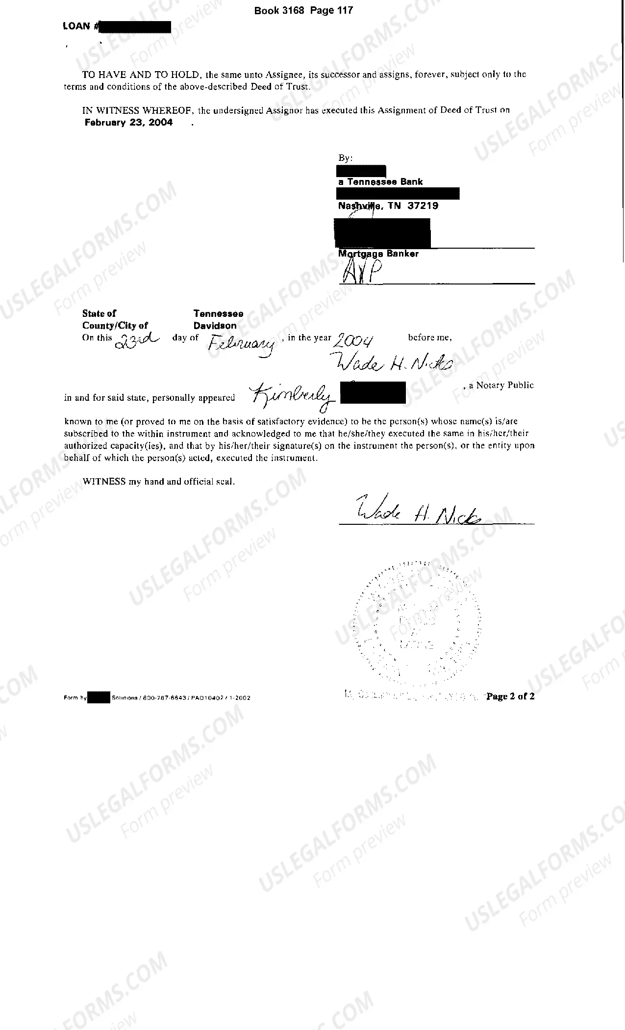 Preview Assignment of Deed of Trust