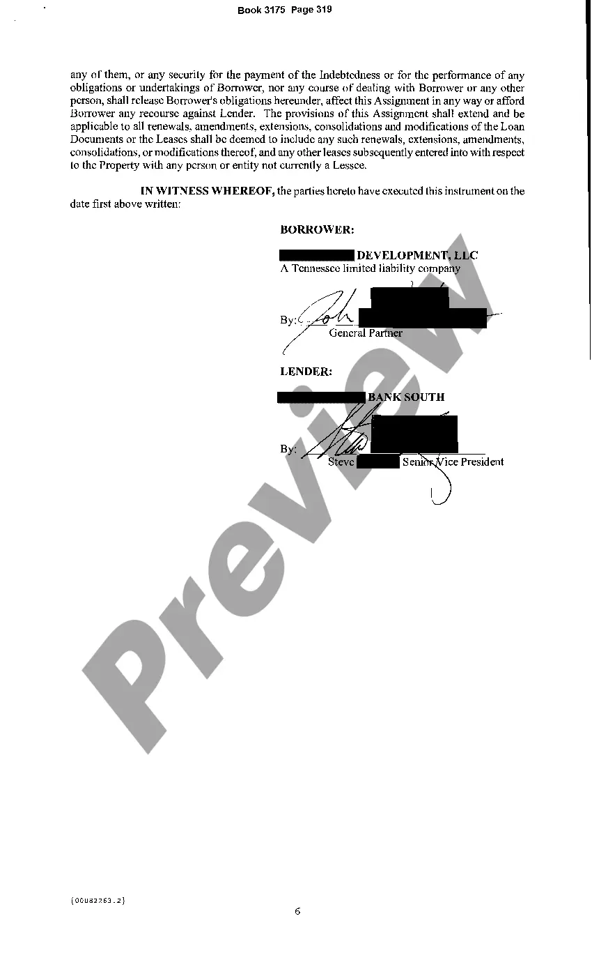Preview Assignment of Leases, Rents, And Profits