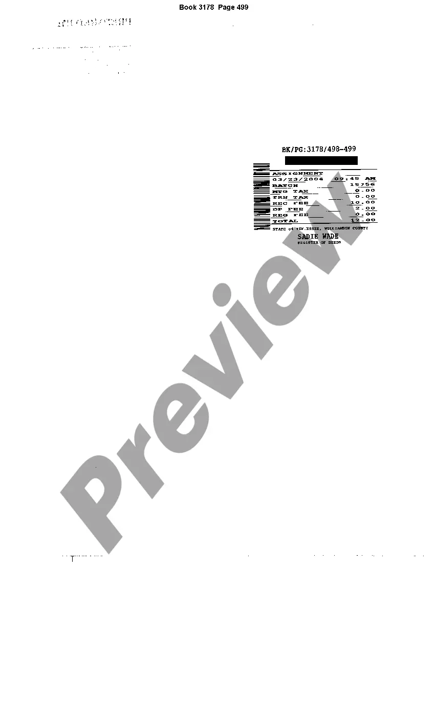 Preview Assignment of Mortgage