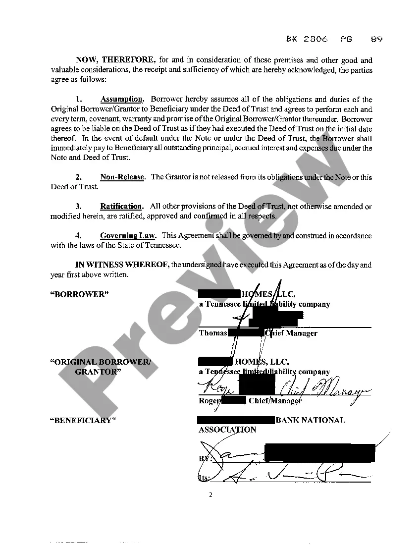 Get Assumption of Deed of Trust Preview Assumption of Deed of Trust