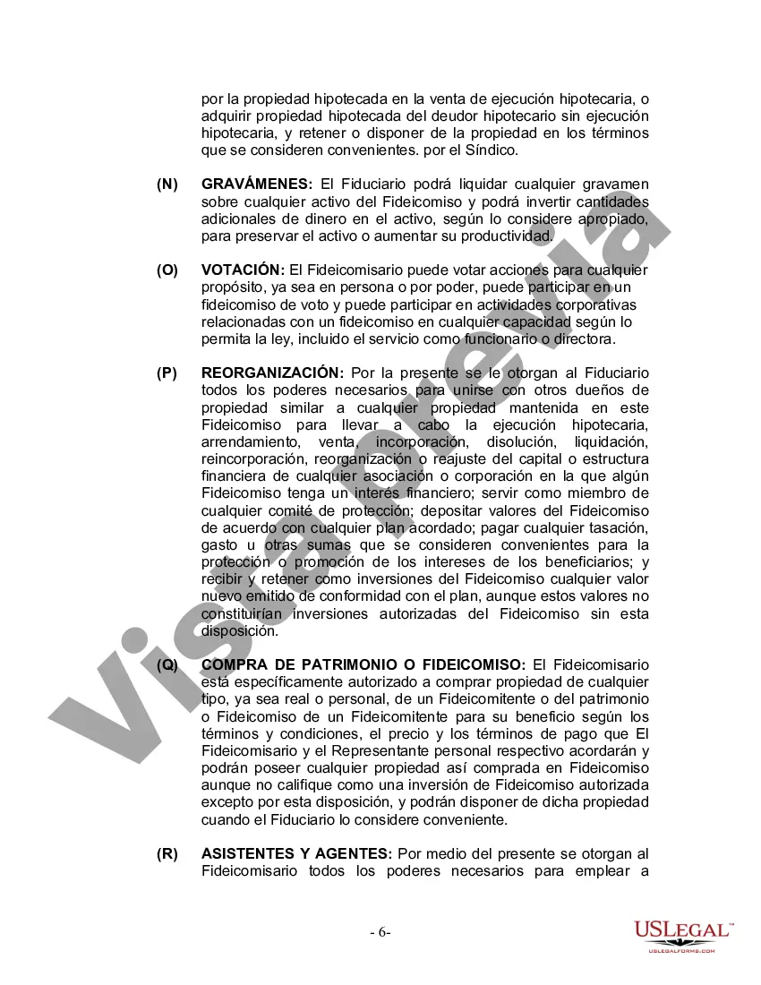 Preview Fideicomiso en vida para esposo y esposa sin hijos