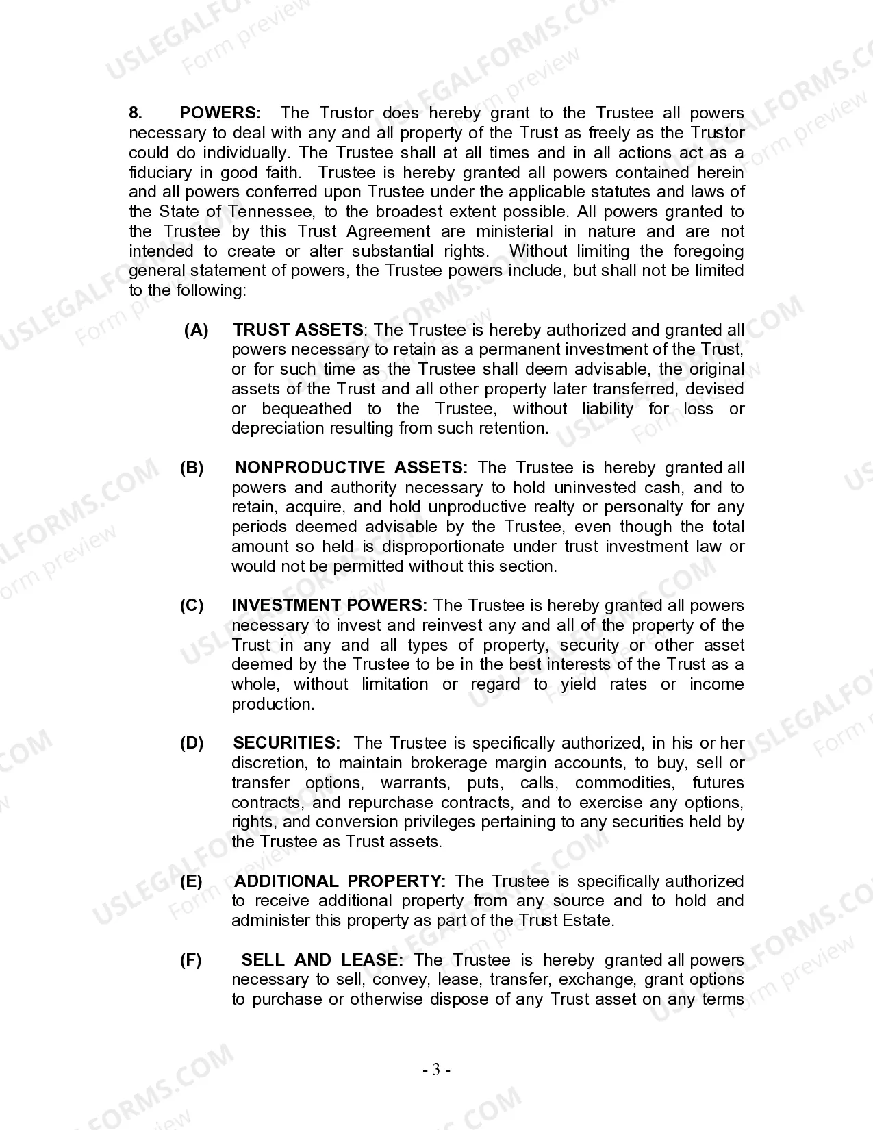 Preview Living Trust for Husband and Wife with Minor and or Adult Children