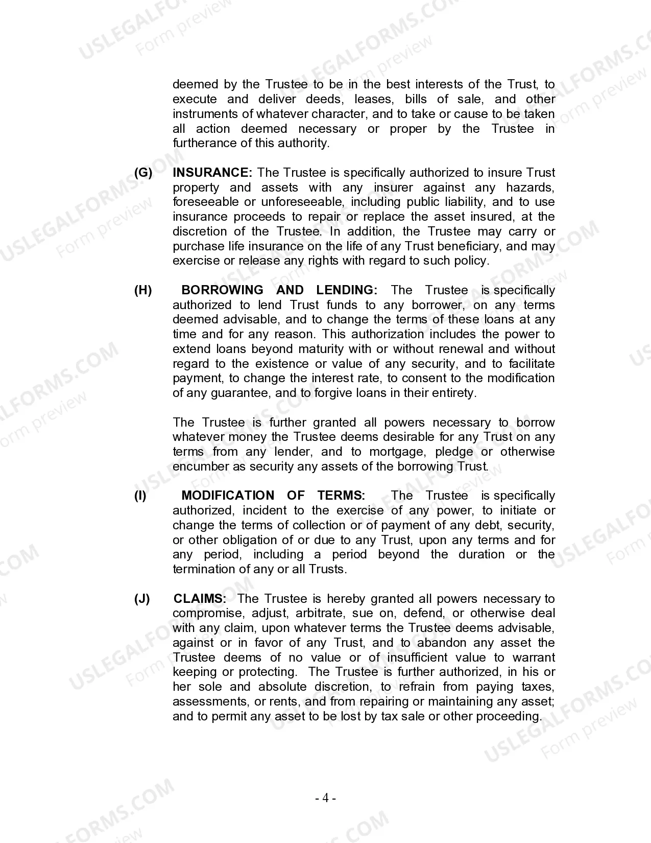 Preview Living Trust for Husband and Wife with Minor and or Adult Children