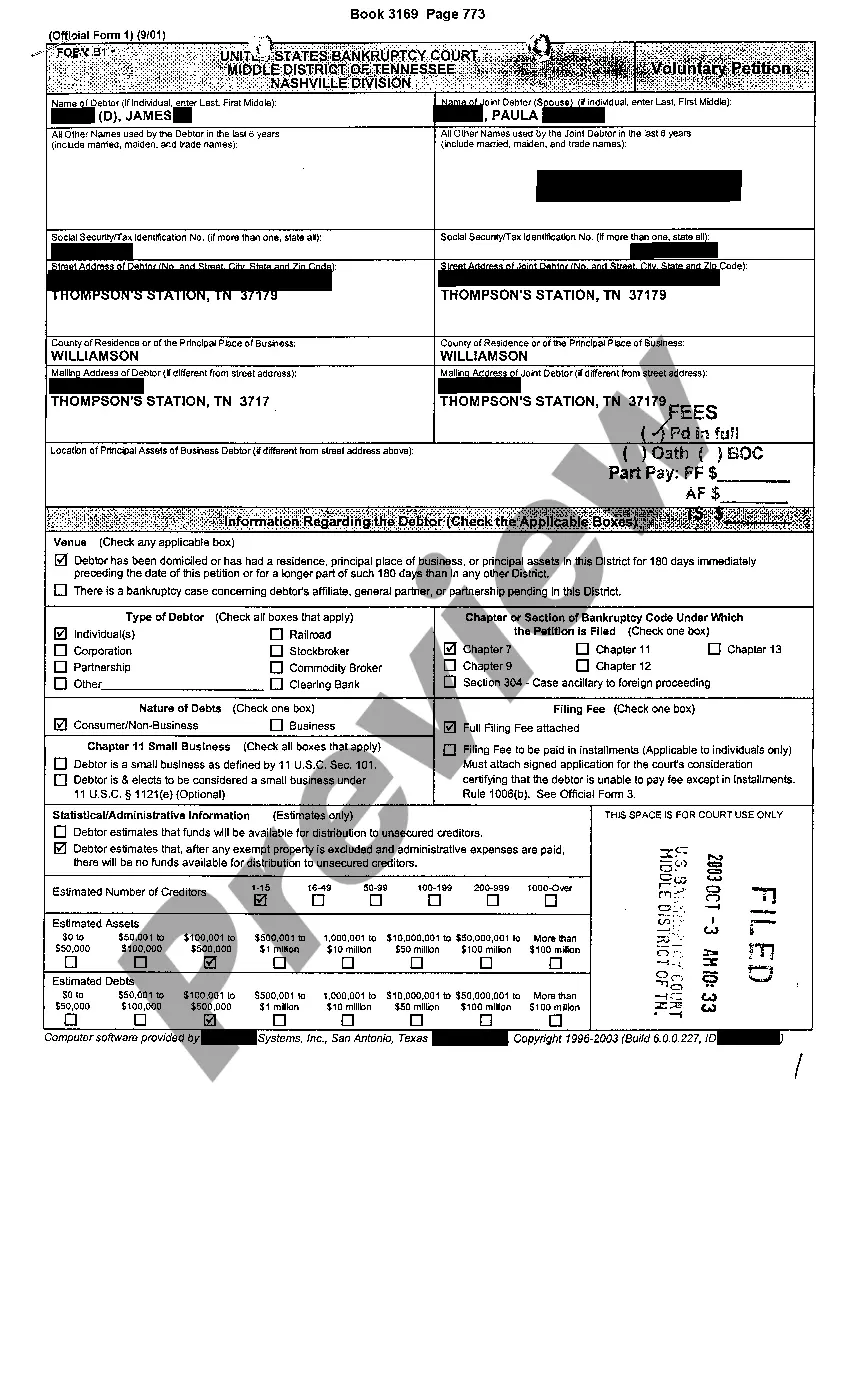 Preview Notice of Appointment of Interim Trustee