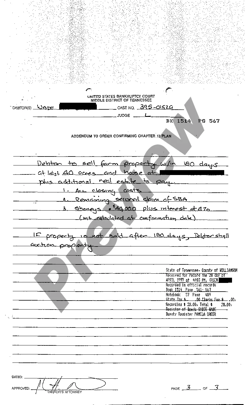 Preview Order Resolving Objections to Confirmation