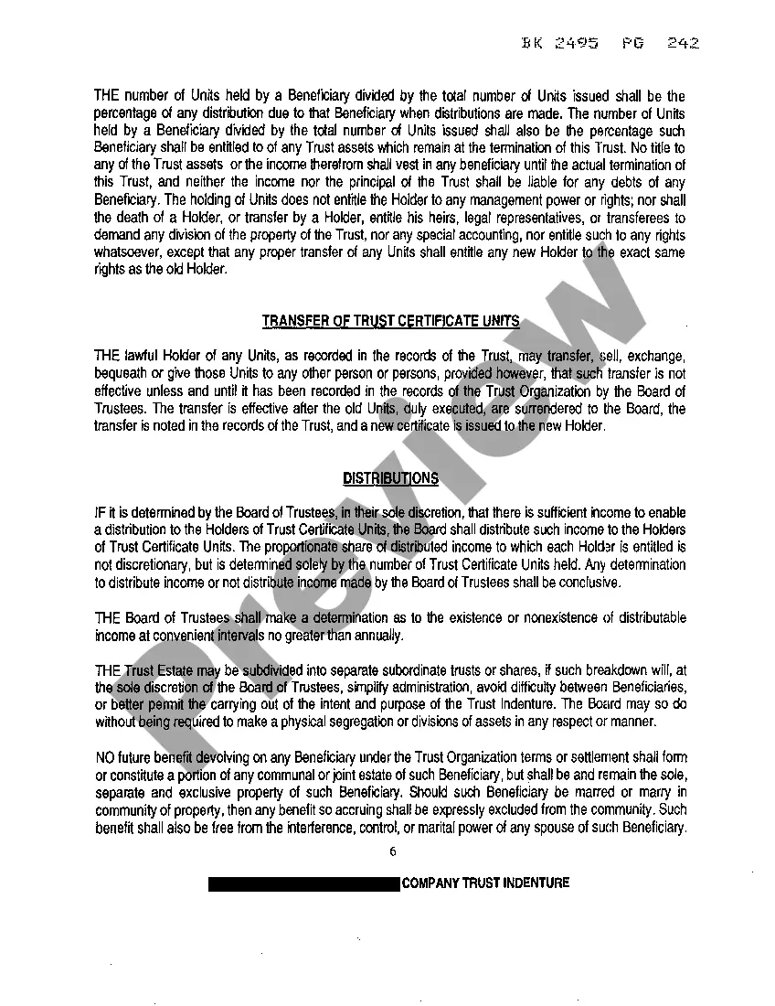 Preview Contract And Declaration of Trust