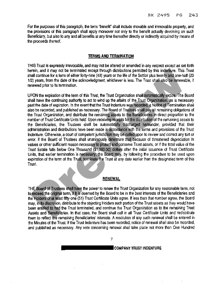 Preview Contract And Declaration of Trust