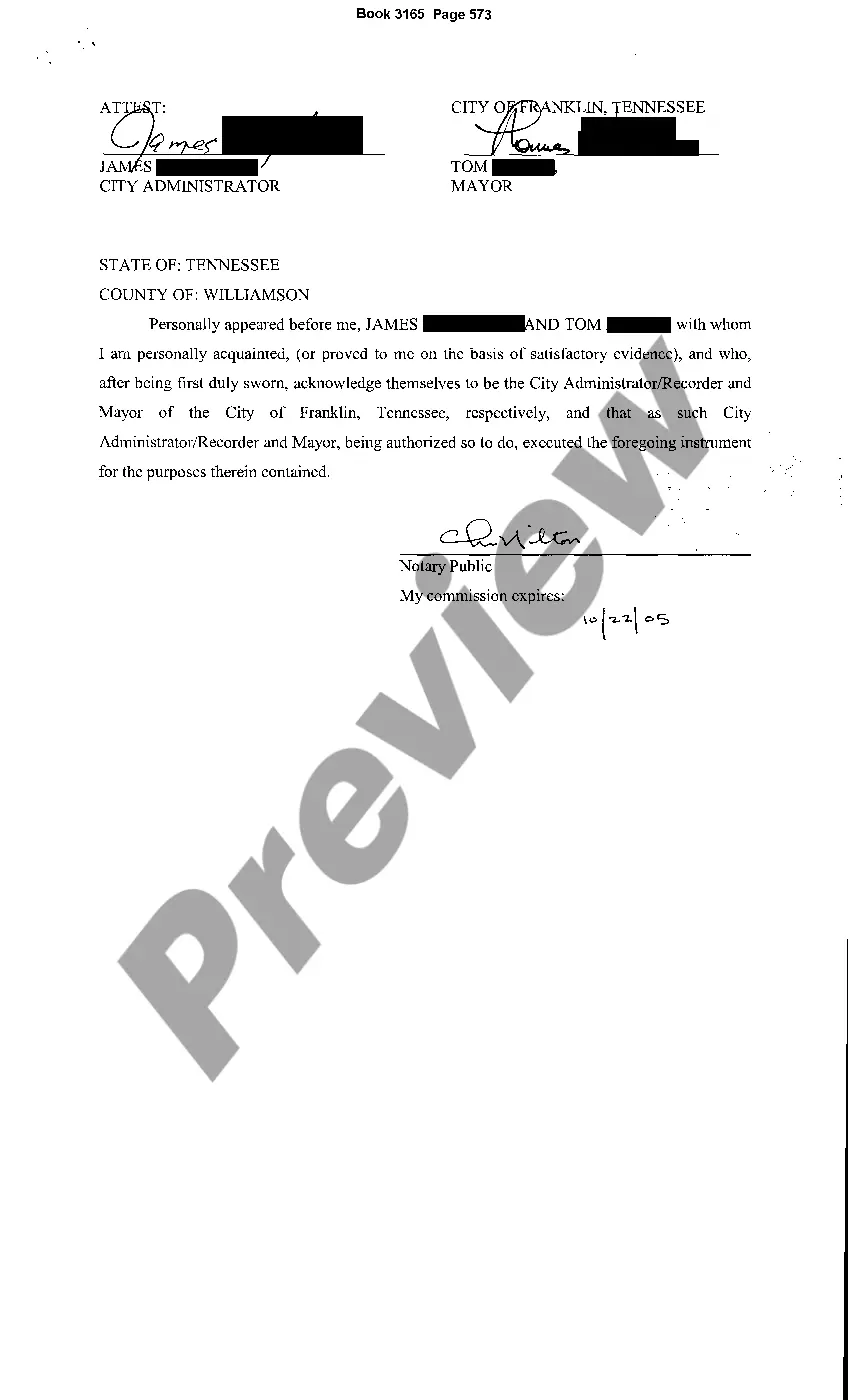 Preview Utility Construction Easement