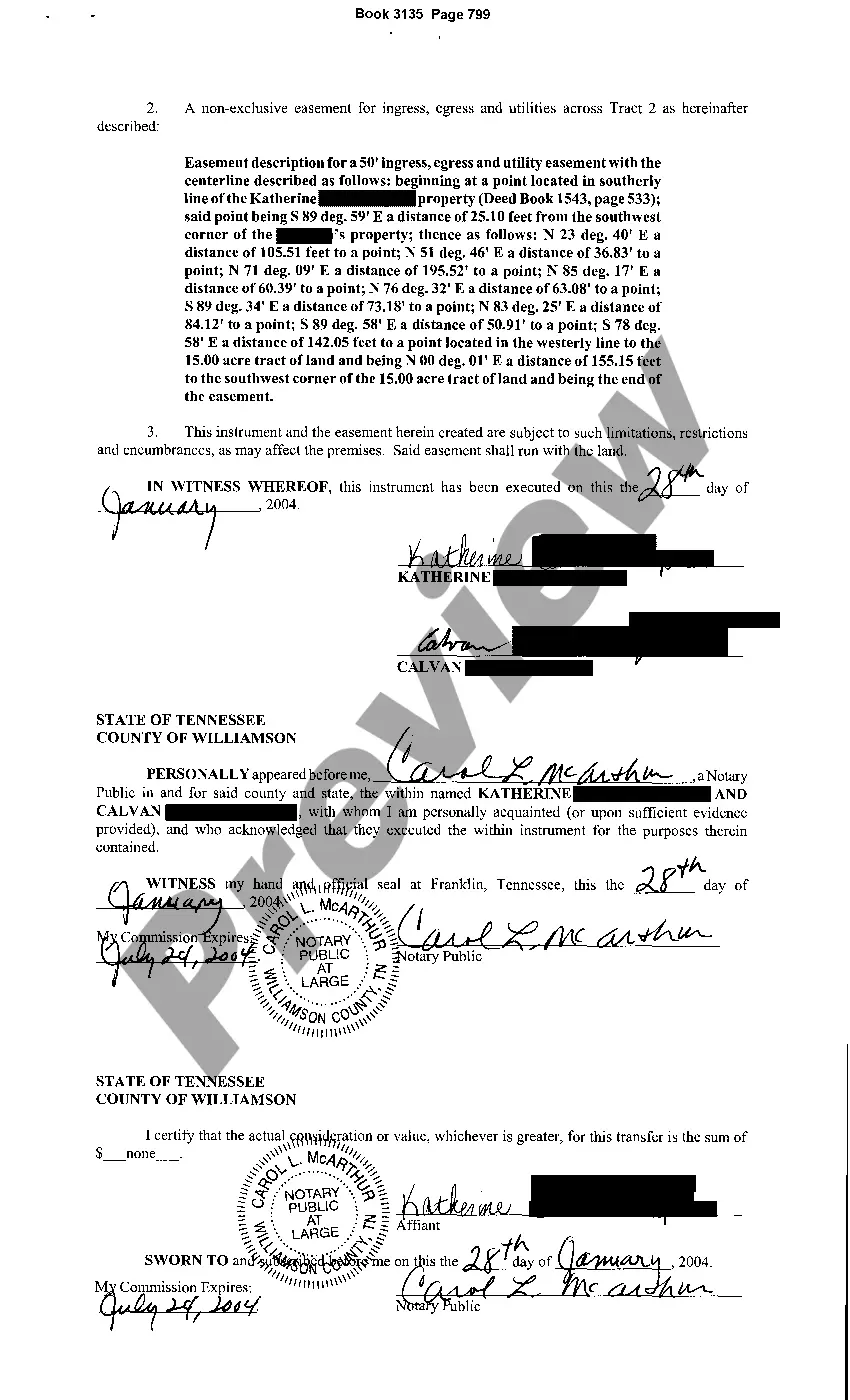 Get Nonexclusive Easement Preview Nonexclusive Easement