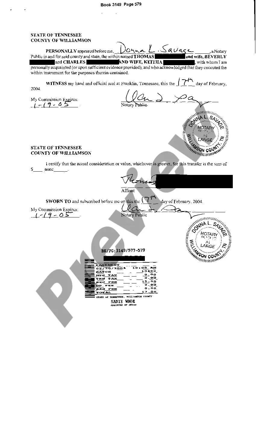 Preview Waterline Easement