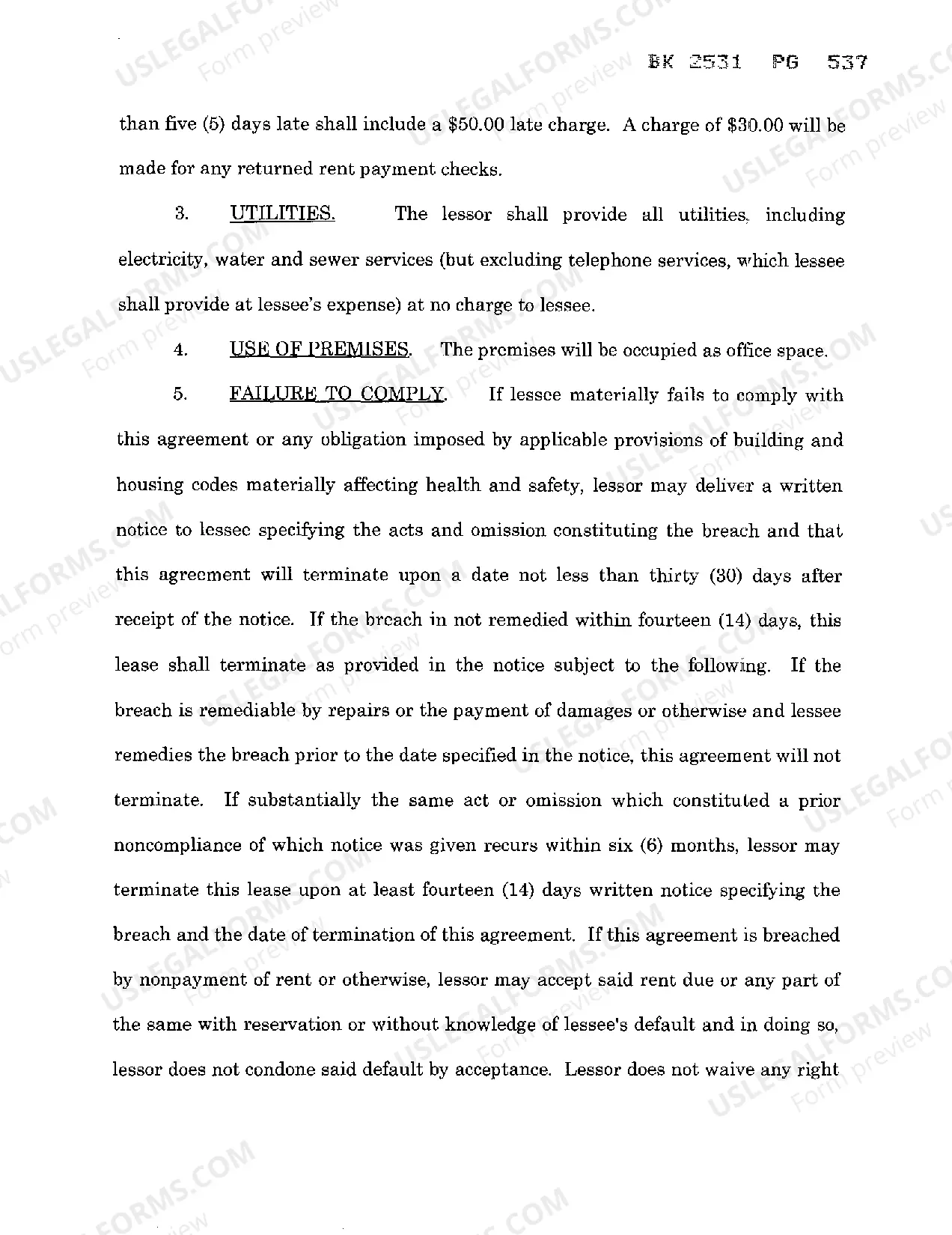 Preview Commercial Lease Agreement