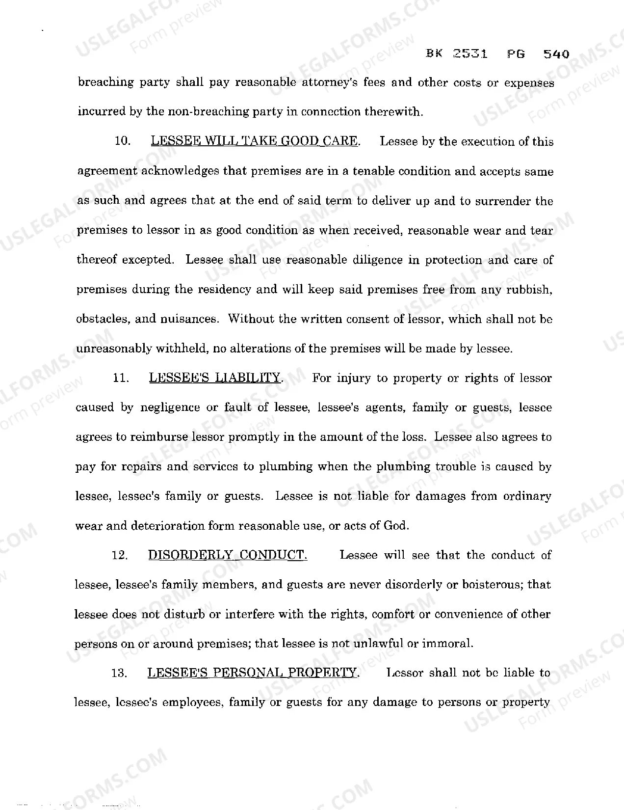 Preview Commercial Lease Agreement