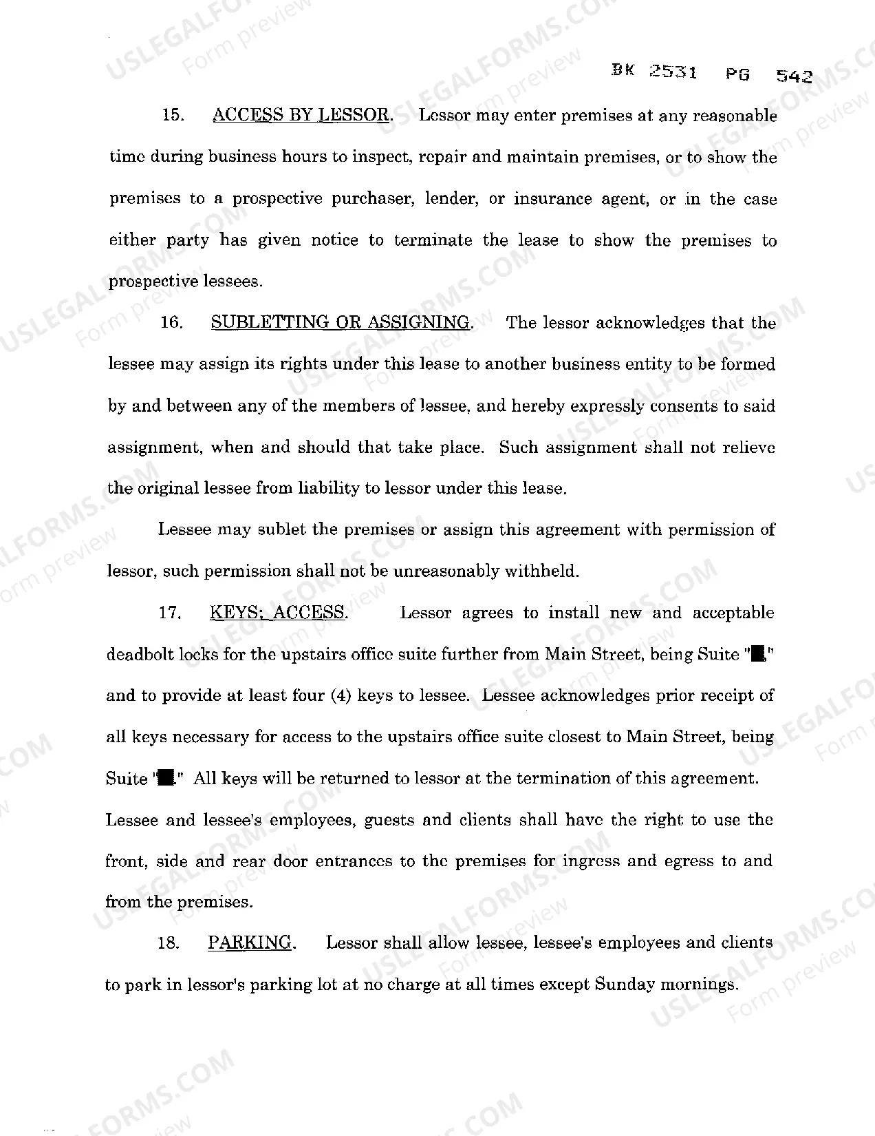 Preview Commercial Lease Agreement