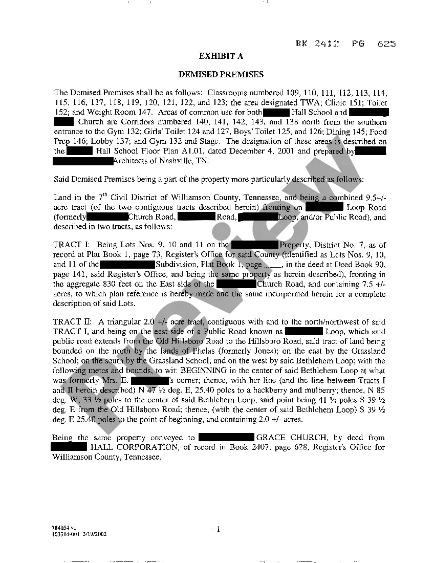 Preview Memorandum of Ground Lease