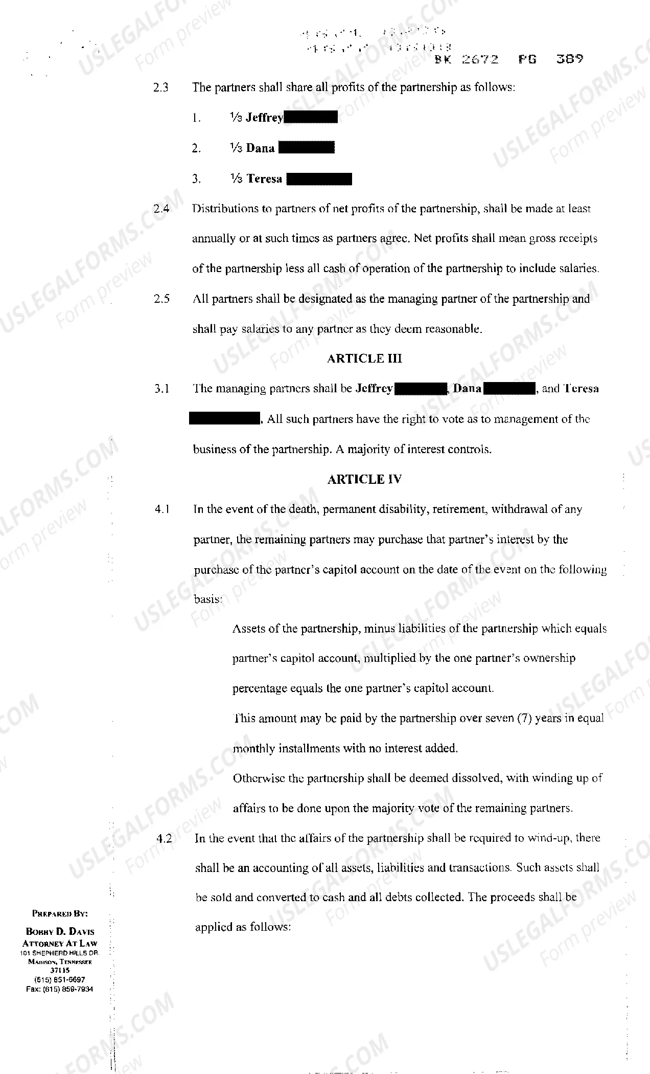 Preview LLP Agreement