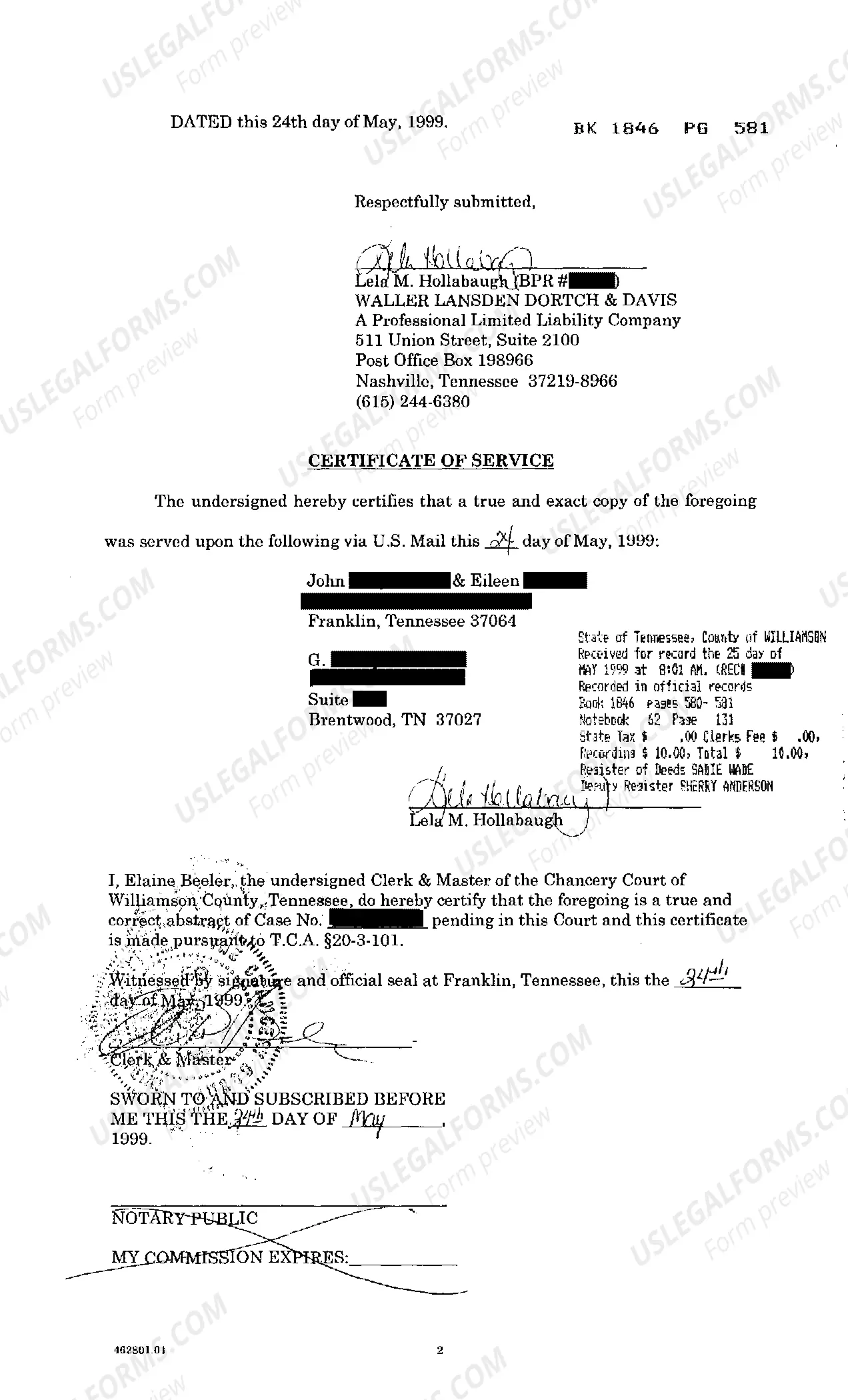 Preview Notice of Lien Lis Pendens regarding claim for specific performance of purchase agreement