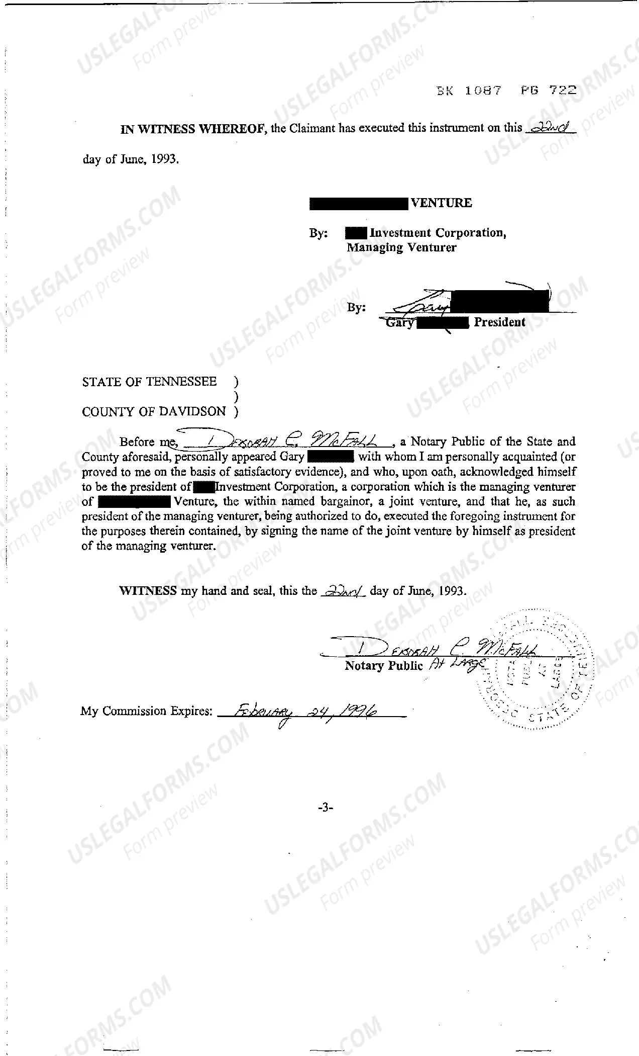 Preview Claim of Mineral Interest