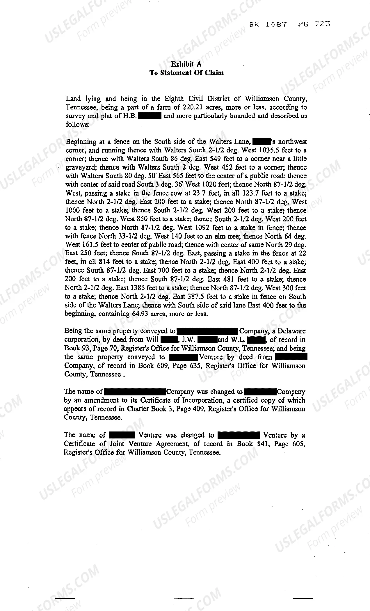 Preview Claim of Mineral Interest