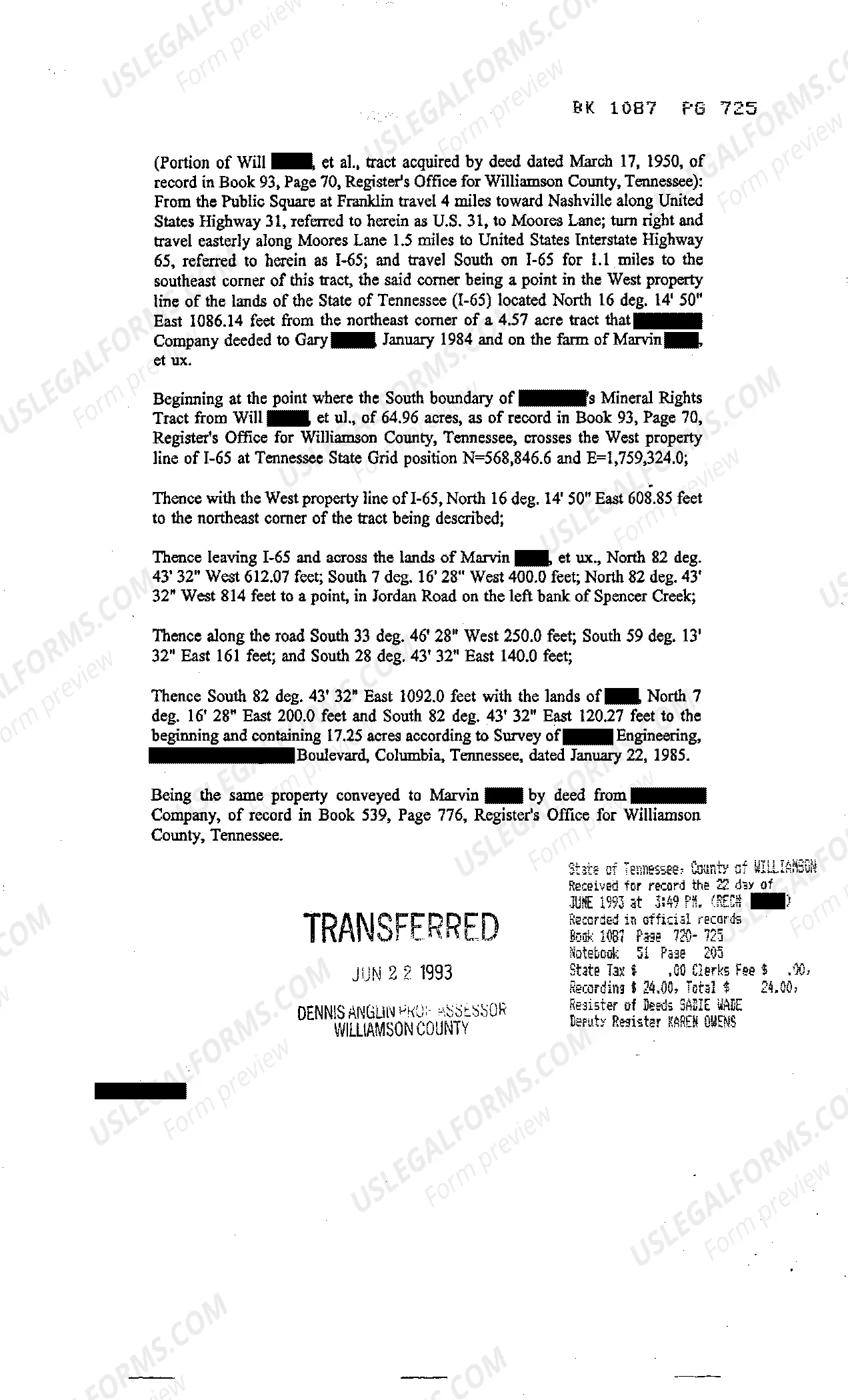 Preview Claim of Mineral Interest