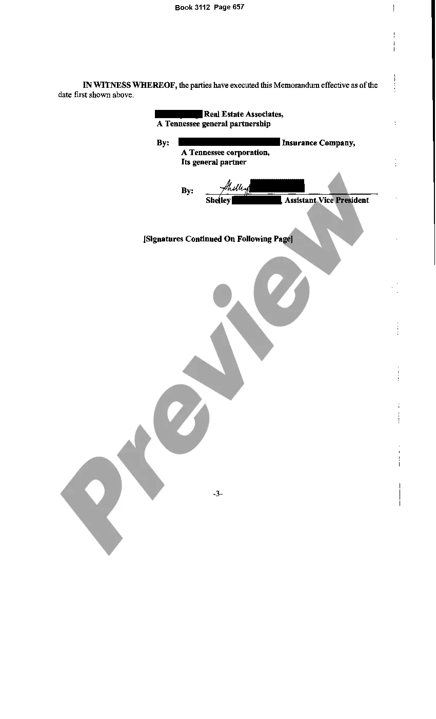 Preview Memorandum of Reserved Rights in Real Property